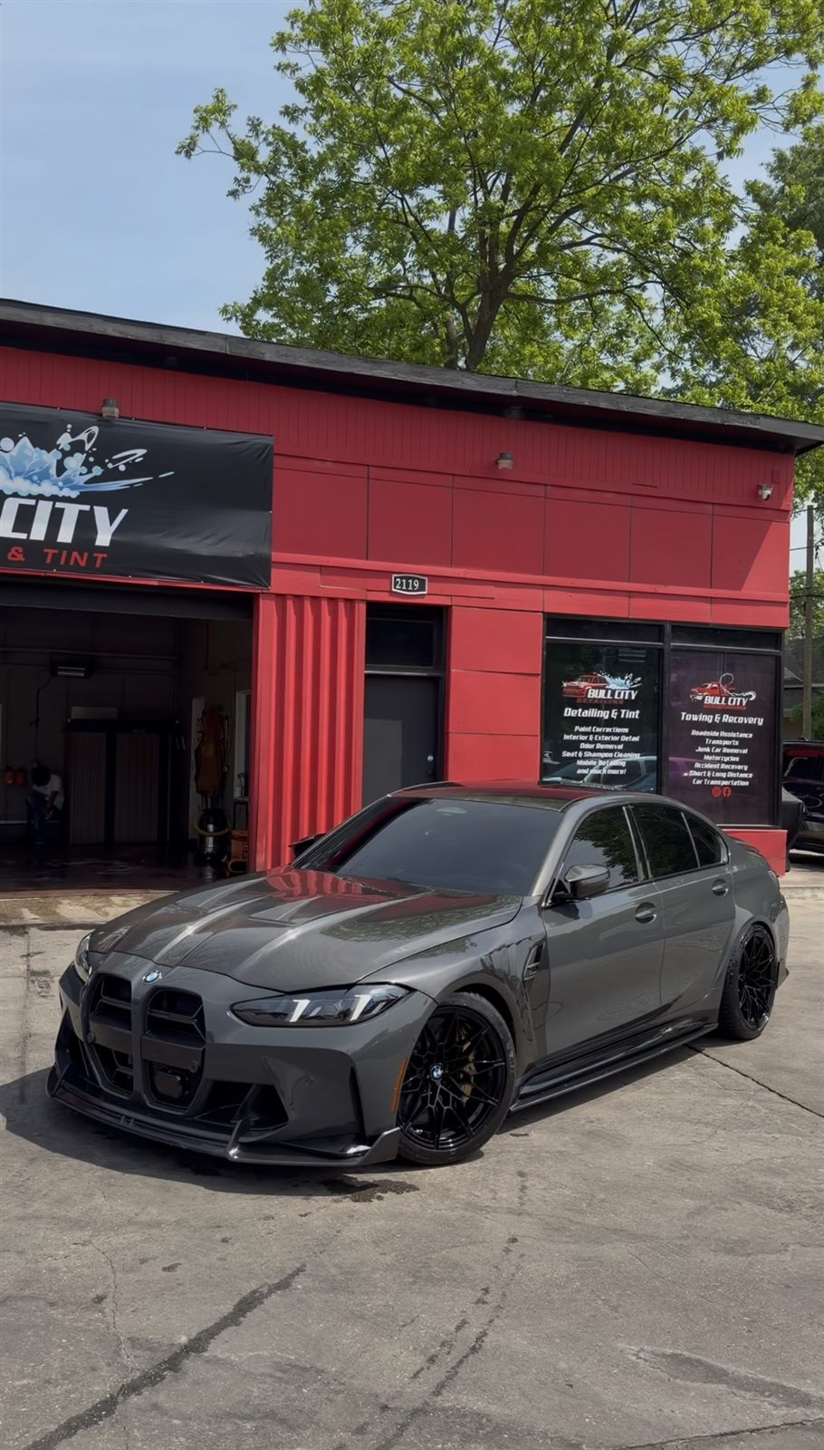BMW M3 with ceramic window tint at Bullcity Detailing & Tint in Durham NC